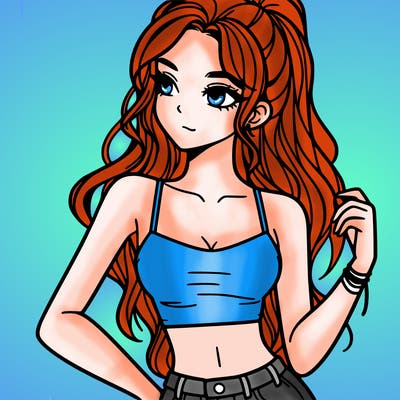 girl in crop top