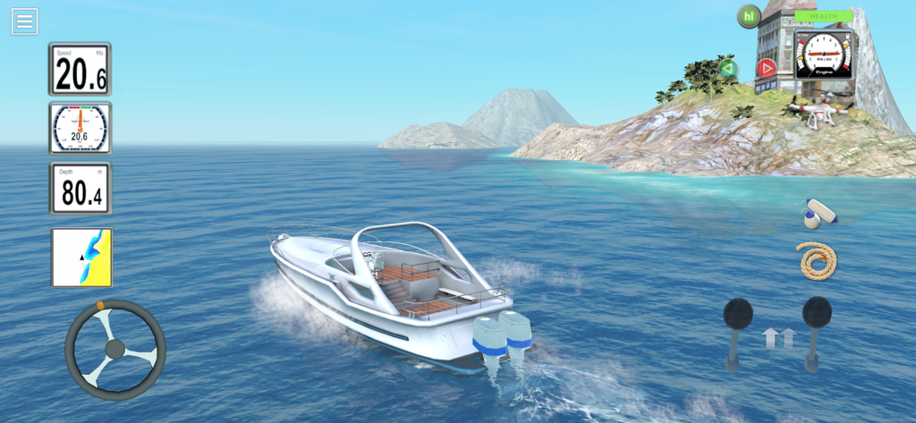 Dock your Boat 3D - 3D motorboat cruising in a harbor docking simulator with navigation instruments and UI