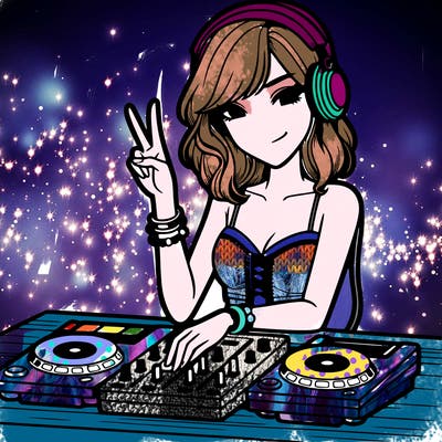 woman dj party