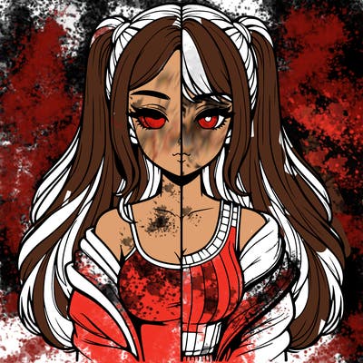 realistic girl split