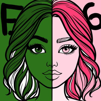 realistic girl split half