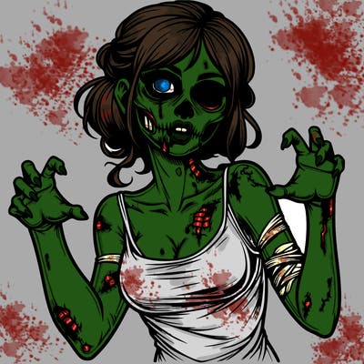 realistic zombie girl
