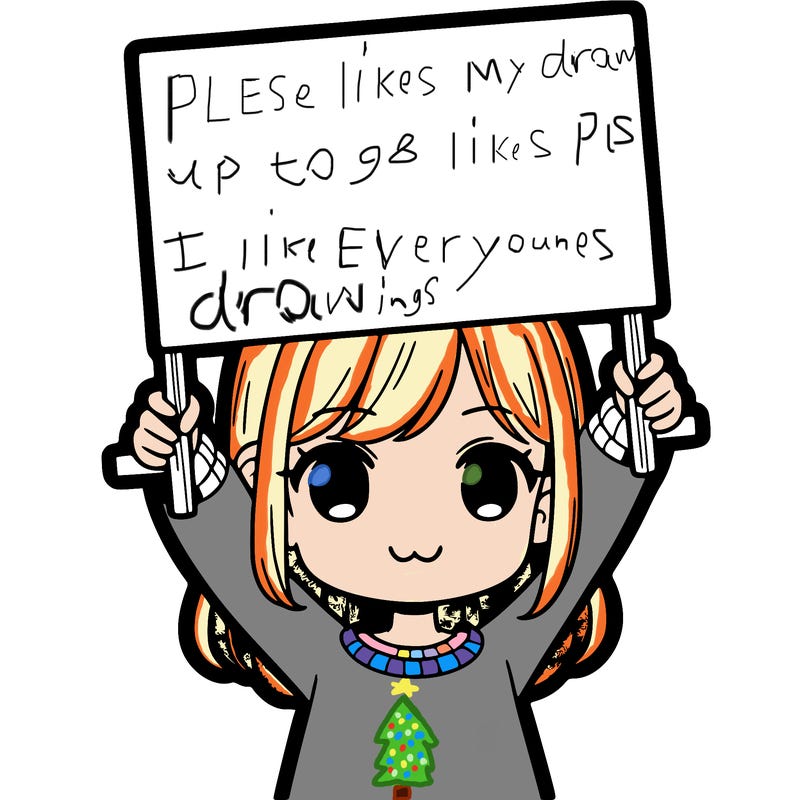 girl holding big sign