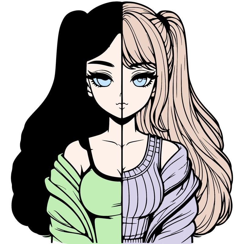 realistic girl split