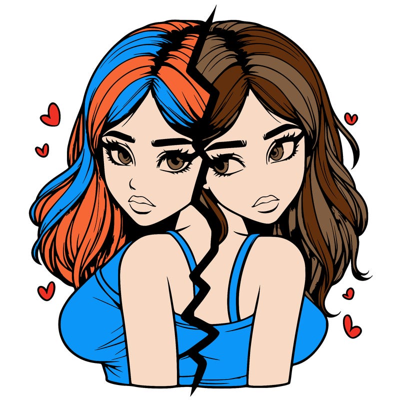 realistic girl split