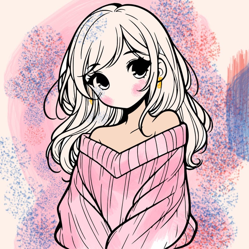 shy pretty girl wearing a sweater that is falling off one shoulder portrait