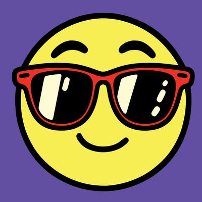 emoji with sunglasses