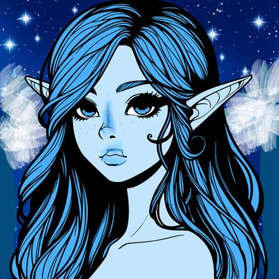 elf girl realistic dark fantasy