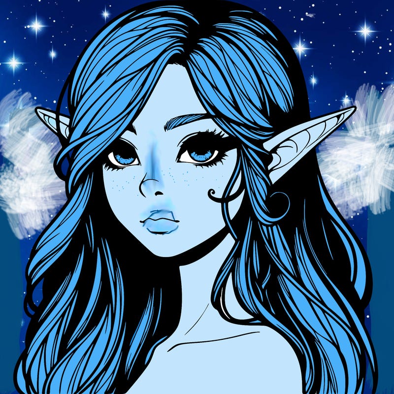 elf girl realistic dark fantasy