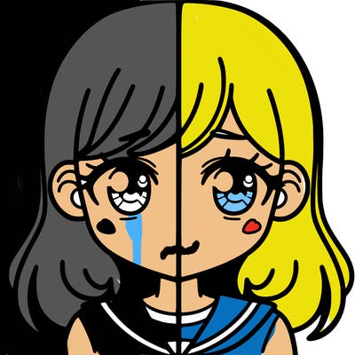a split of a girl