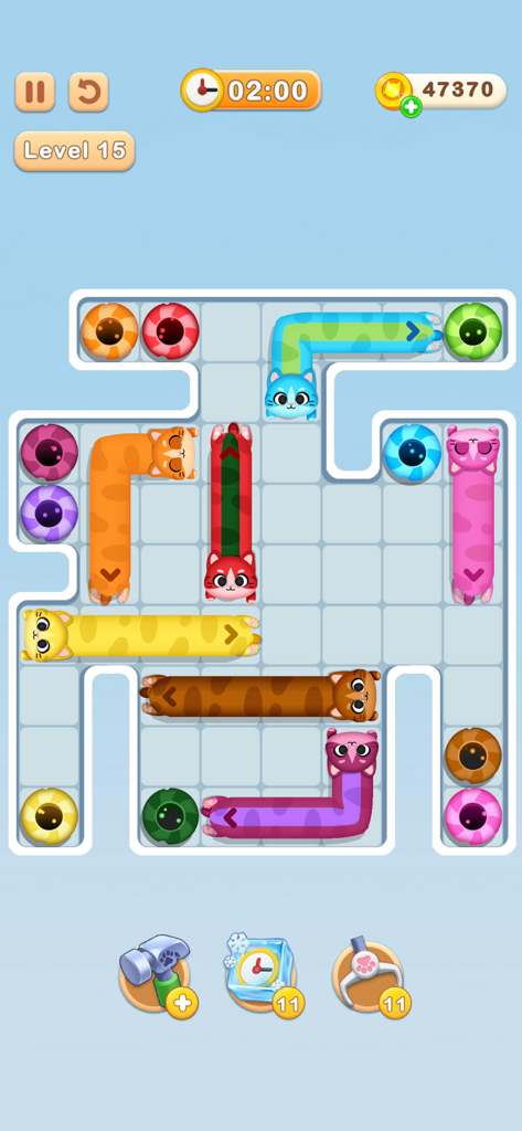 Cat me out - Cat me out mobile game puzzle level with colorful cats