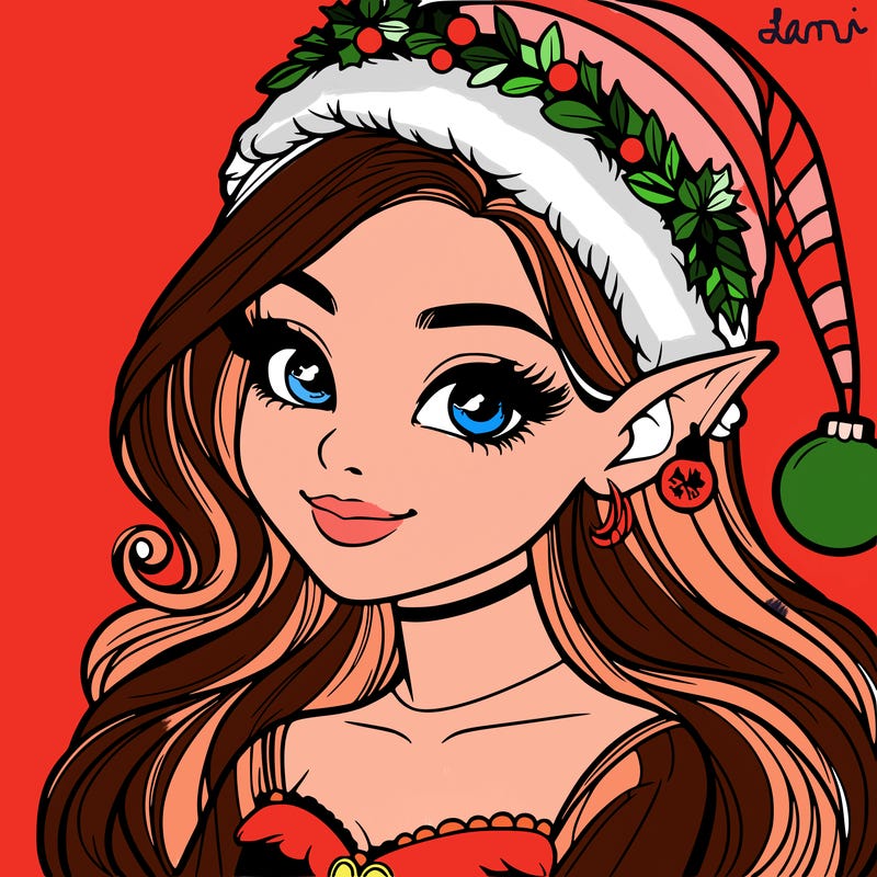 christmas girl elf realistic