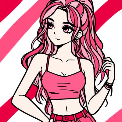 girl in crop top