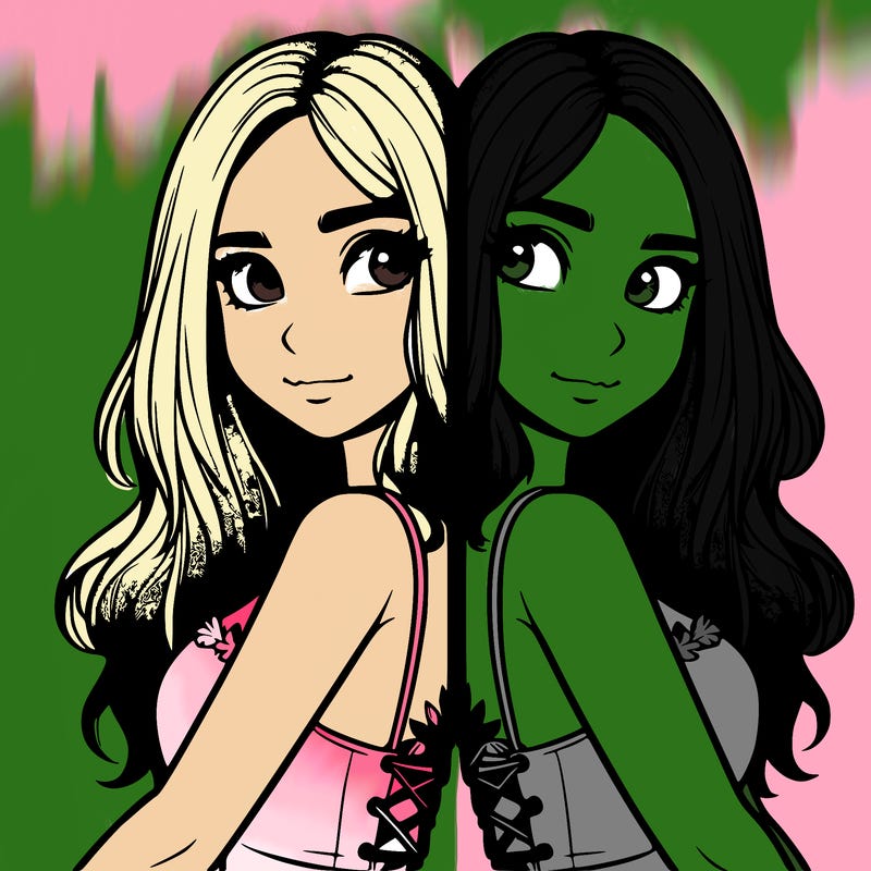 a realistic girl split