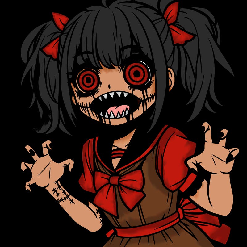 scary anime girl
