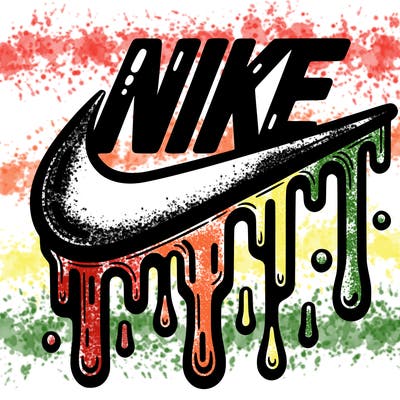 dripping nike logo