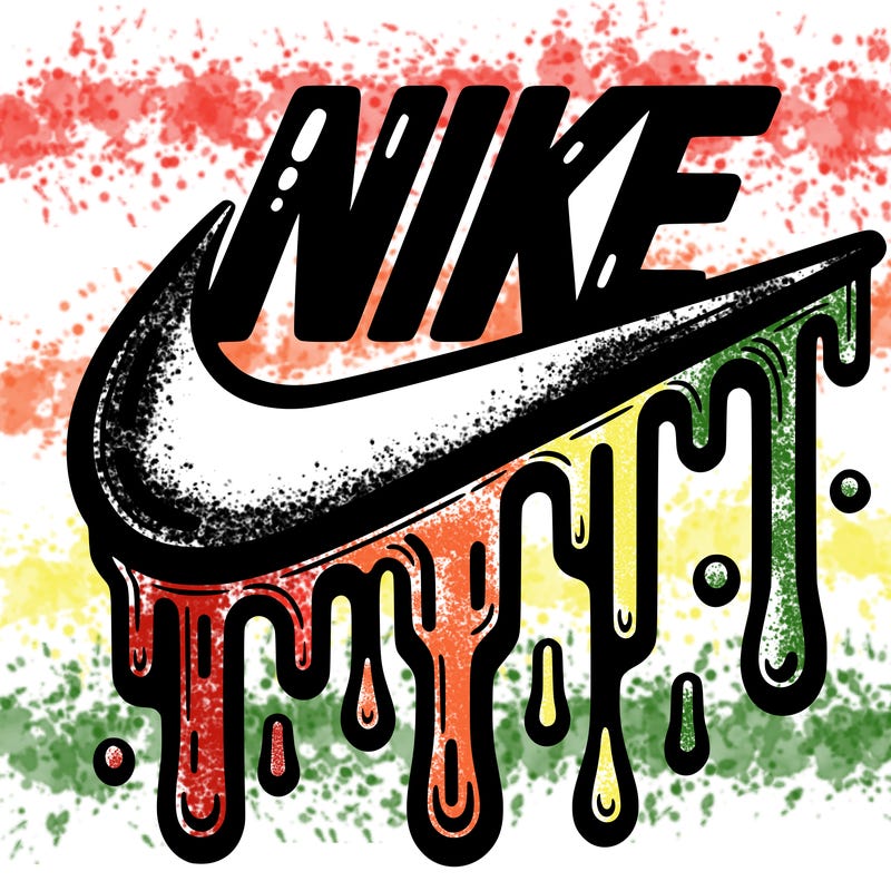 dripping nike logo