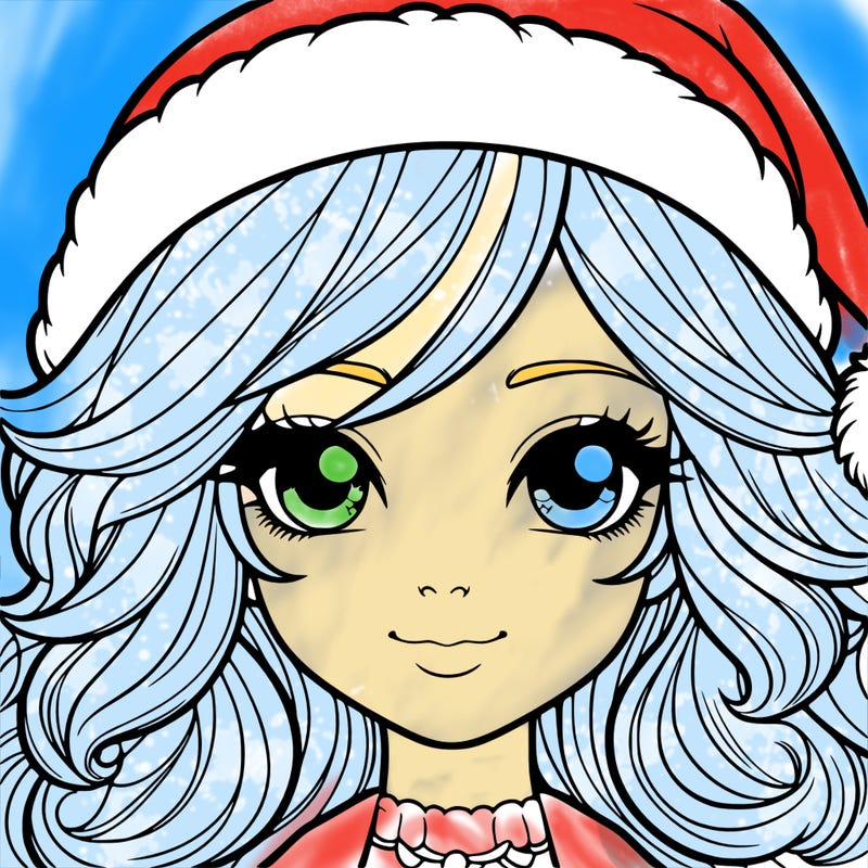 realistic christmas girl