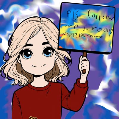 realistic girl holding up a sign