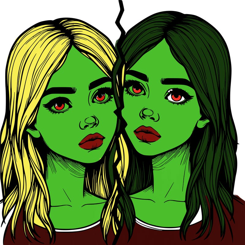 realistic girl split