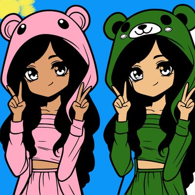 teen girl in animal costume