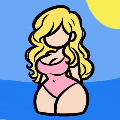 curvy woman with hair