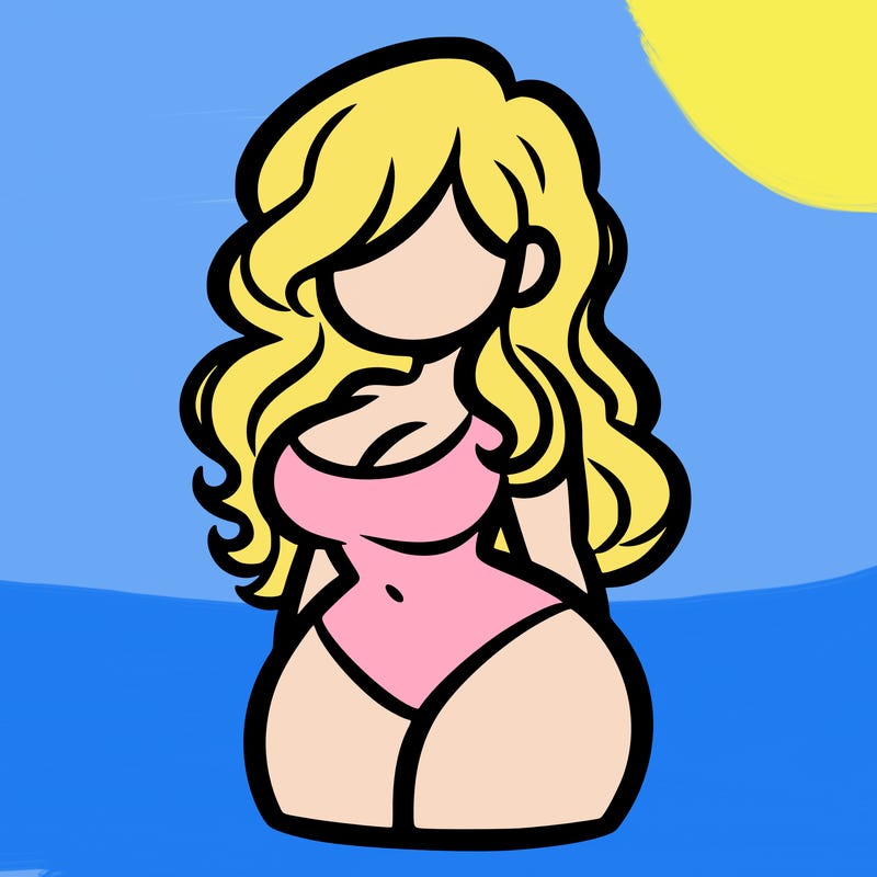 curvy woman with hair