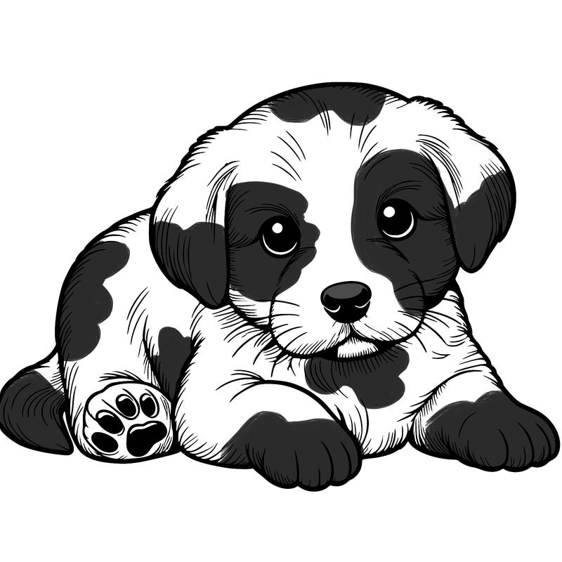 a cute realistic puppy