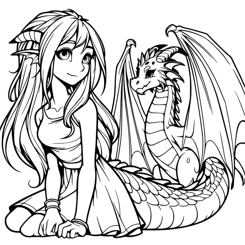 realistic dragonkin girl