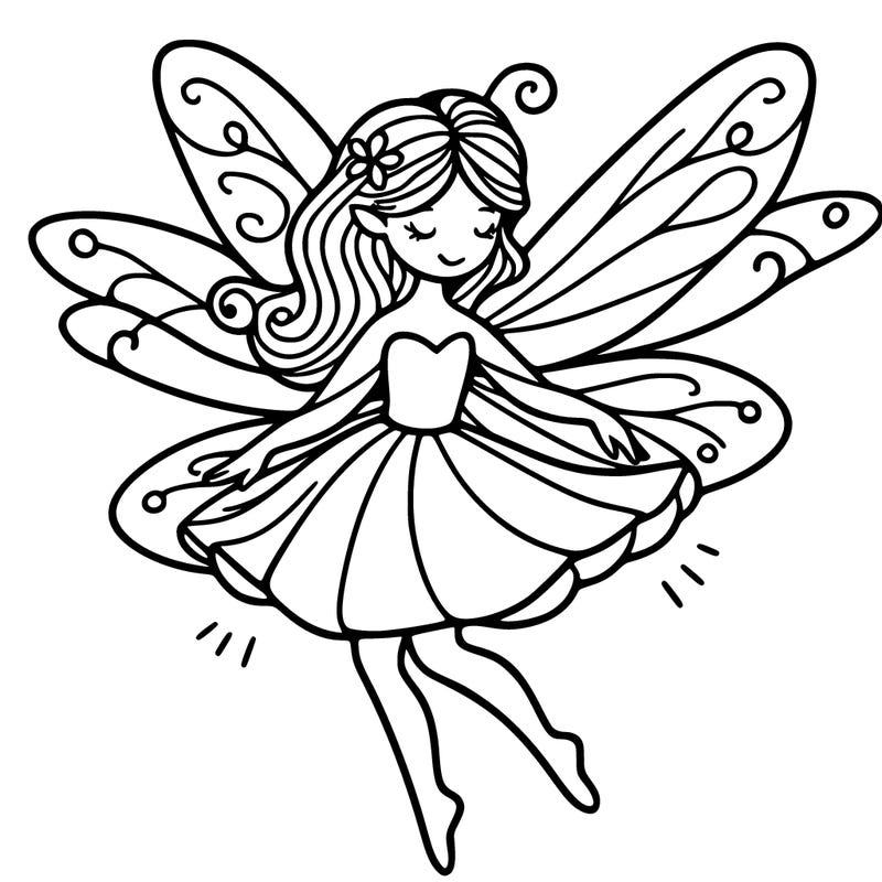 create a fairy with wings flying