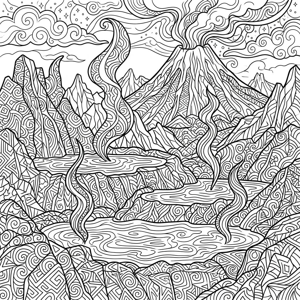 Hot Springs Zentangle Coloring Page - Free Printable — Color Pop