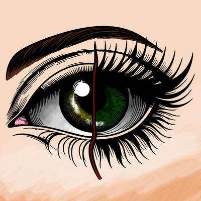 realistic eye split