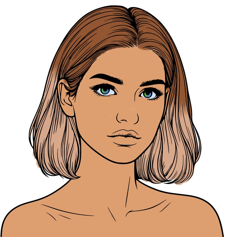 realistic portrait of woman