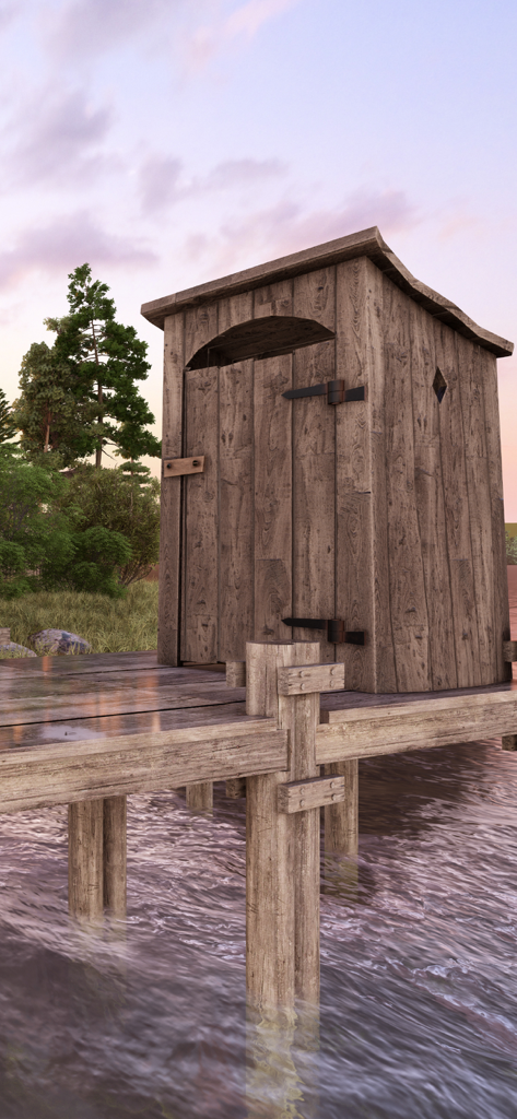 Can you escape Villa Lakeside - Ein Holzschuppen auf einem Steg über einem ruhigen See