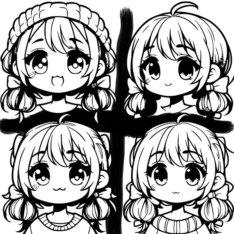 manga character girl kid