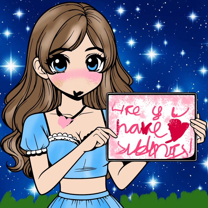 realistic pretty girl holding blank sign