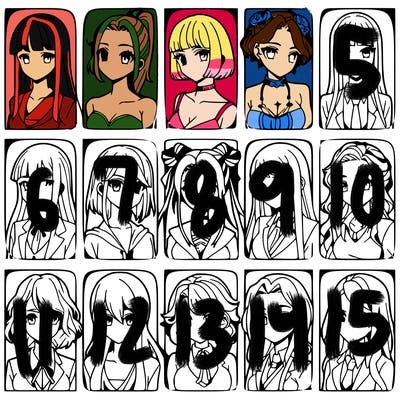 girls that look diffrent anime