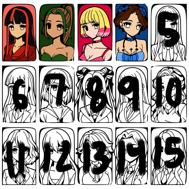 girls that look diffrent anime