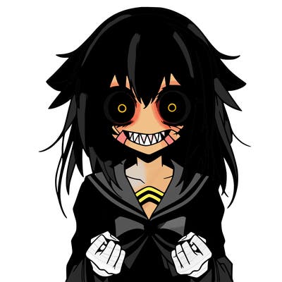 scary girl anime
