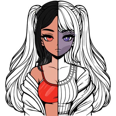 realistic girl split