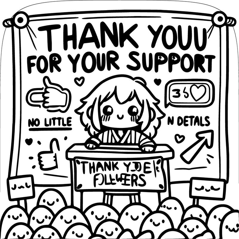 thank you followers for your support sign