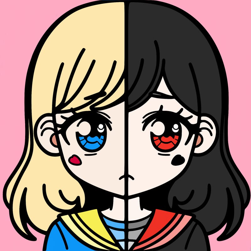a split of a girl