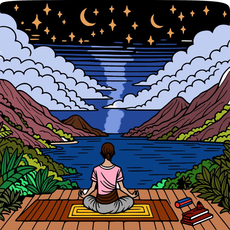 yoga with a pretty view