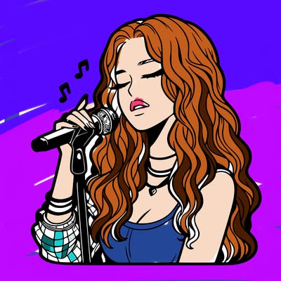 realistic female singer