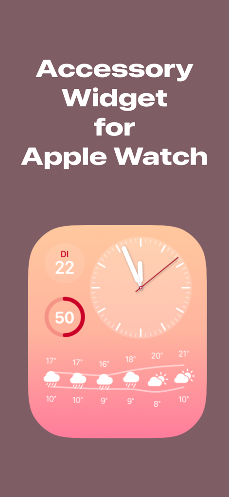 Forecast Weather Graph - Apple Watch accessory widget showing a 10-day graphical weather forecast.