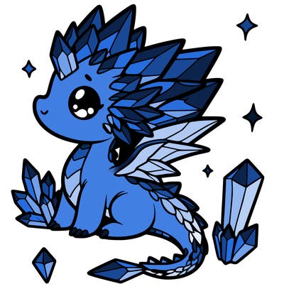 little cute crystal dragon