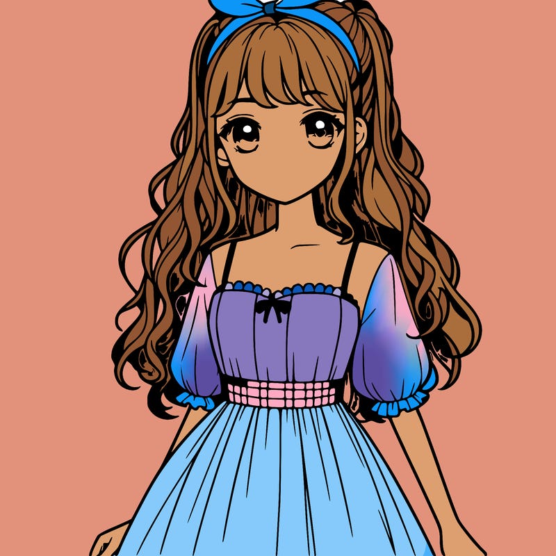 realistic girl with dress