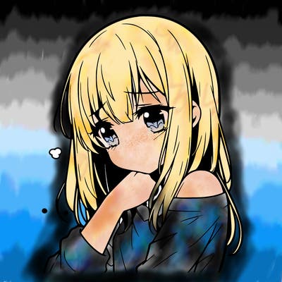 sad anime girl
