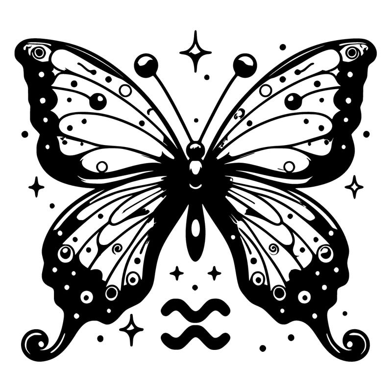 realistic aquarius butterfly