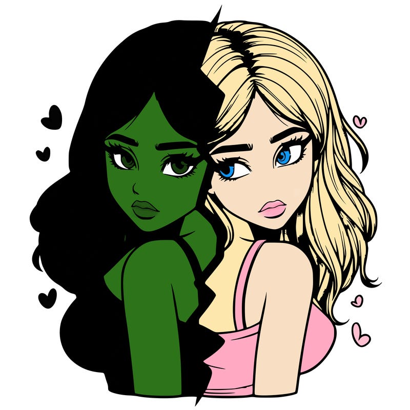 realistic girl split